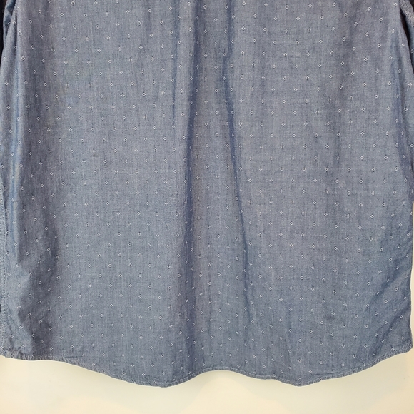 Forever 21 Men Classic Fit Petite Floral Grid Dot Button Up Shirt XL Mens - Picture 8 of 13